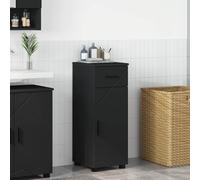 vidaXL Mobile da Bagno Nero 30 x 35 x 80 cm