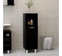 vidaXL Mobile da Bagno Nero 30x30x95 cm in Legno Multistrato