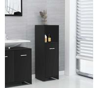 vidaXL Mobile da Bagno Nero 30x30x95 cm in Legno Multistrato