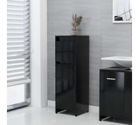 vidaXL Armadio da bagno nero 30x30x95 cm Agglomerato