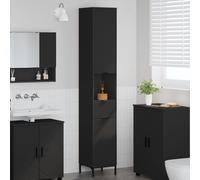 vidaXL Mobile da Bagno Nero 31,5 x 33 x 190 cm