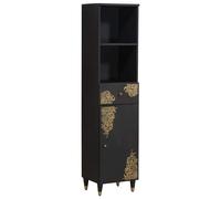 vidaXL Mobile da Bagno Nero 38 x 33 x 160 cm Legno di mango massello