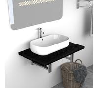 vidaXL Mobile da Bagno Nero 60x40x16,3 cm