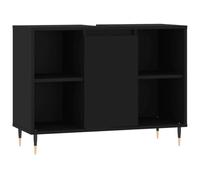 vidaXL Mobile da Bagno Nero 80x33x60 cm in Legno Multistrato