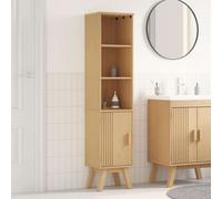 vidaXL Mobile da Bagno con lo scaffale Olden Marrone 35 x 30 x 159 cm, Mobile Bagno Moderno, Mensola Rettangolare, Legno di Pino, Design Funzionale per la Casa