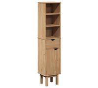 vidaXL Mobile da Bagno OTTA 35x30x159 cm in Legno Massello di Pino, mobili da bagno, mobiletto da pavimento per bagno, mobilio da bagno, credenza
