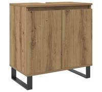 vidaXL Mobile da Bagno Rovere Artigianale 58x33x60 cm in Truciolato, mobili per Il Bagno, mobiletto per Il Bagno, mobili per Il Bagno, mobiletto