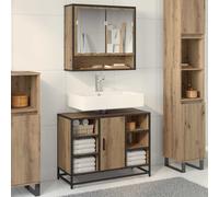 vidaXL Mobile da Bagno Rovere artigianale 80 x 33 x 60 cm