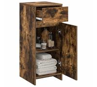 vidaXL Mobile da Bagno Rovere Fumo 35 x 36,5 x 85 cm,