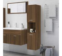 vidaXL Mobile da Bagno Rovere Marrone 30x30x130cm in Legno Multistrato
