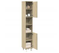 vidaXL Mobile da Bagno Rovere Sonoma 30,5x30x179cm in Truciolato