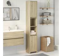 vidaXL Mobile da Bagno Rovere Sonoma 30x30x183,5 cm Legno Multistrato