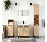 vidaXL Mobile da Bagno Rovere Sonoma 58x33x60 cm in Legno Multistrato
