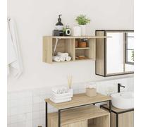 vidaXL Mobile da Bagno Rovere Sonoma 60x25x30 cm in Legno Multistrato, Armadio a Muro da Bagno, Armadio da Bagno a Muro, Armadio da Bagno a Parete