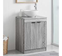 vidaXL Mobile da Bagno Sonoma grigio 54 x 41 x 70 cm, Armadio da bagno elegante, soluzioni moderne, vanità funzionale, scaffali ampi per un'organizzazione minimalista