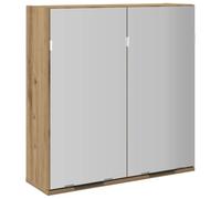 vidaXL Mobile da Bagno Specchio Rovere Artigianale Legno Multistrato, Armadio a Specchio, armadietto a Muro con Specchio, armadietto a Specchio per Bagno