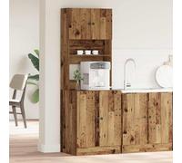 vidaXL Armadio da Cucina in Legno Antico, 60 x 50 x 180 cm, con Ripiani Regolabili. È Un Mobile Decorativo e utile, Perfetto per Un Ingresso, con Un Design Rustico e Adatto a spazi Moderni.