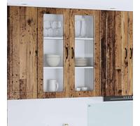 vidaXL Mobile da cucina con lo scaffale Legno vecchio 80 x 31 x 100 cm
