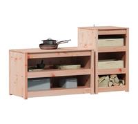 vidaXL Mobile da cucina da esterno MEPPEL 2 pz Bianco