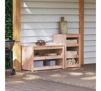 vidaXL Mobile da cucina da esterno MEPPEL 2 pz Bianco