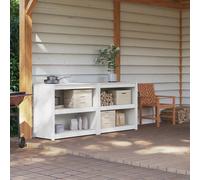 vidaXL Mobile da cucina da esterno MEPPEL 2 pz Bianco