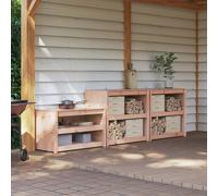 vidaXL Mobile da cucina da esterno MEPPEL 3 pz Bianco 318 x 55 x 92 cm