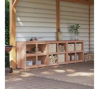 vidaXL Mobile da cucina da esterno MEPPEL 3 pz Douglas Naturale