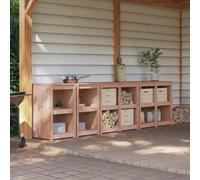 vidaXL Mobile da cucina da esterno MEPPEL 4 pz Douglas Naturale