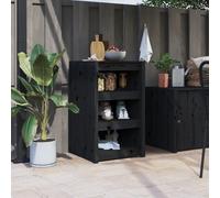 vidaXL Mobile da Cucina da Esterno MEPPEL Nero 55x55x92 cm