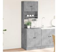 vidaXL Mobile da cucina con ante e cassetti, armadio alto per cucina, ristorante, hotel, mobili da cucina, moderno, materiale in legno grigio cemento