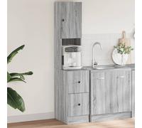 vidaXL Armadio da Cucina Sonoma Grigio 35x50x180 cm Legno Ingegneria