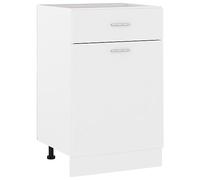 vidaXL Armadio con Cassetto Bianco 50x46x81,5 cm in Legno Multistrato