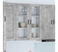 vidaXL Mobile da cucina Kalmar Grigio cemento 80 x 31 x 100 cm