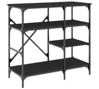 vidaXL Mobile da Cucina Nero 90x40x84 cm Legno Multistrato e Metallo