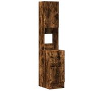 vidaXL Mobile da Cucina Rovere Fumo 35x50x180 cm Legno Multistrato