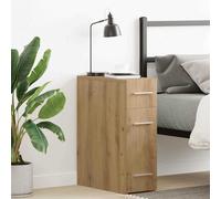 vidaXL Armadietto da farmacia, in legno di quercia, con 3 cassetti, per soggiorno/camera da letto, moderno ed elegante, 20 x 45,5 x 60 cm