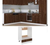 vidaXL Mobile da Forno “Riga” Rovere Marrone 60x46x81,5 cm