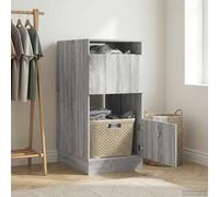 vidaXL Mobile da lavanderia con porta Grigio Sonoma 50 x 68 x 102 cm
