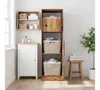 vidaXL Mobile da lavanderia Rovere artigianale 50 x 68 x 162 cm