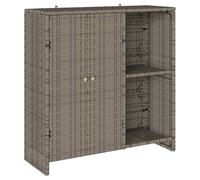 vidaXL Mobile da Stoccaggio in Rattan Moderno | Grigio Uso Interno/Esterno Ampia Mensola Finitura Contemporanea Opaca Mobili da Buffet Esposizione Mensole Eleganti Organizzativa