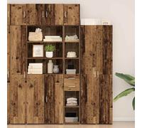 vidaXL Mobile da Stoccaggio Sottile Legno Vecchio 30x42.5x225 cm Legno Ingegnerizzato
