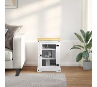 vidaXL Mobile HiFi Bianco 60 x 50 x 82 cm Pino massello