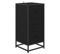 vidaXL Mobile Industriale con Cassetti, Nero Rovere, Struttura Metallica, 35.5 x 35 x 76 cm. Caratteristiche: Ampio Spazio di Contenimento in Legno Ingegnerizzato. Perfetto per Sale da Pranzo e Ambi