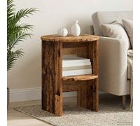 vidaXL Mobile laterale 2 pz Legno vecchio Ø40 x 50 cm
