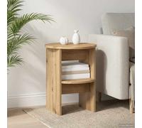 vidaXL Mobile laterale 2 pcs Rovere Artigianale Ø40 x 50 cm, Soggiorno, mobile rettangolare, sideboard moderno, resistente all'umidità, spazio flessibile