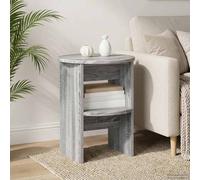 vidaXL Mobile laterale 2 pz Sonoma grigia Ø40 x 50 cm
