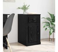 vidaXL Armadietto moderno rettangolare per soggiorno Rovere Nero 40x50x75 cm con cassetti