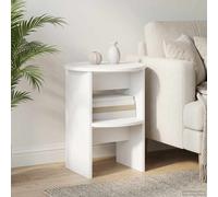vidaXL Mobile laterale Bianco Ø40 x 50 cm Legno ingegnerizzato