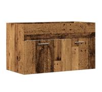 vidaXL Mobile Lavabo Bagno Legno Antico 90x38,5x46 cm Multistrato, Mobile sotto lavabo da Bagno, armadietto sotto lavabo da Bagno, Mobile lavabo