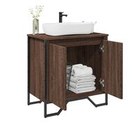 vidaXL Mobile Lavabo Bagno Rovere Marrone 60x35x60cm in Truciolato